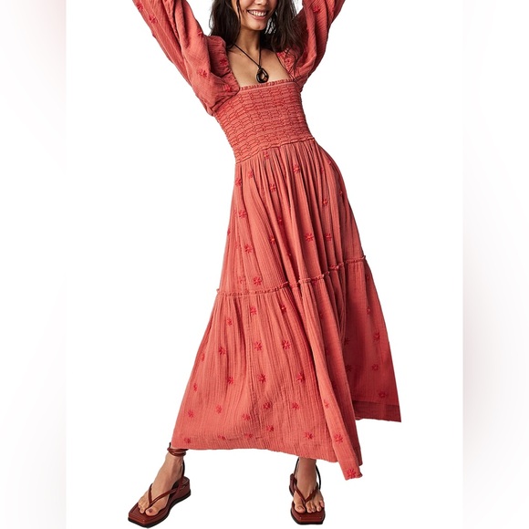 Free People Dresses & Skirts - Free People Dahlia dress melon